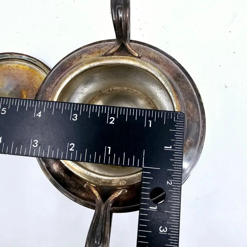 Vintage WWII Era USN Reed & Barton Silver Soldered US Navy Bowl w/ Lid 3610
